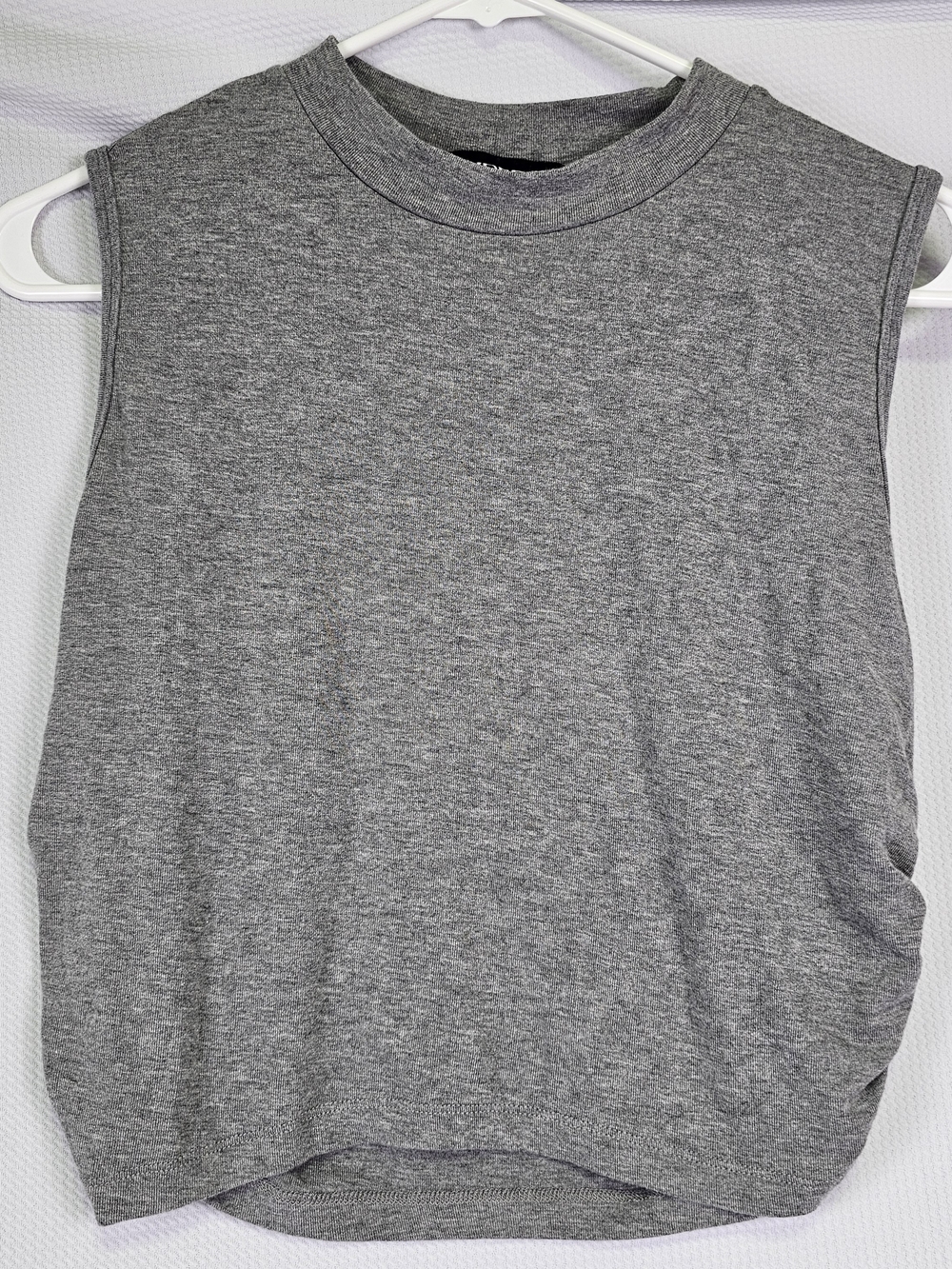 Cider Heather Grey Sleeveless Crop Tank